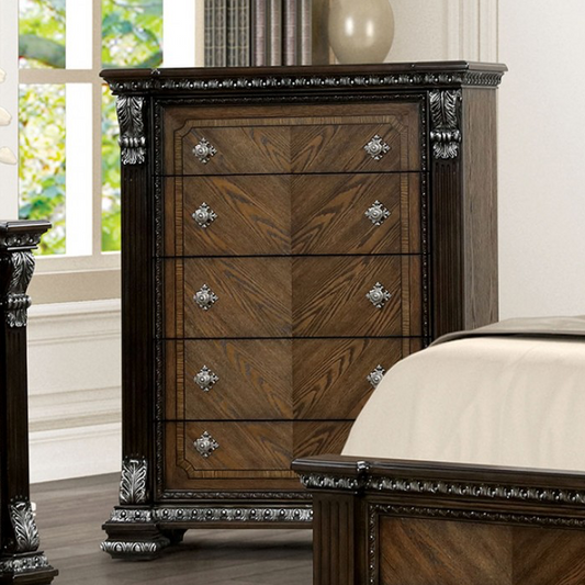 Promenade Traditional 5-Drawer Chest, Espresso