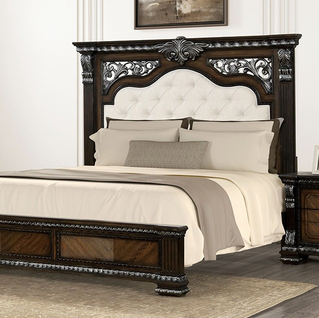 Promenade Traditional Ornate Carved King Bed