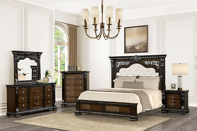 Promenade Traditional Ornate Carved King Bed