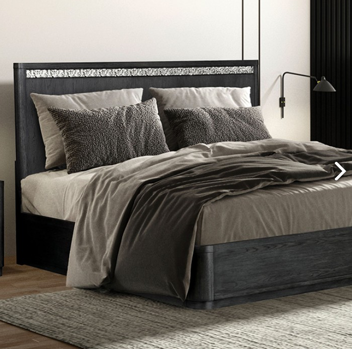 Sterling West Collection Modern Queen Bed, Ash Gray