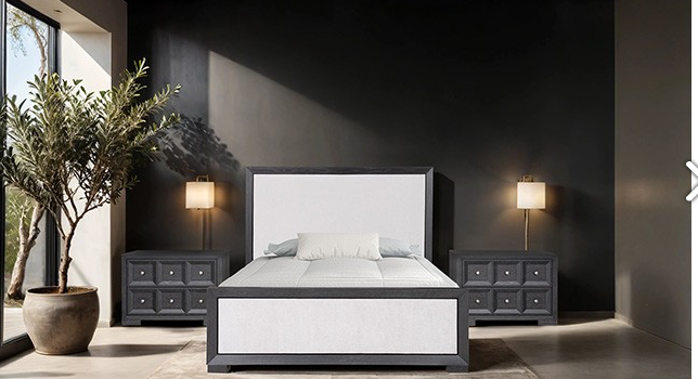 Hatton Cross II Modern King Bedroom Collection, Weathered Black