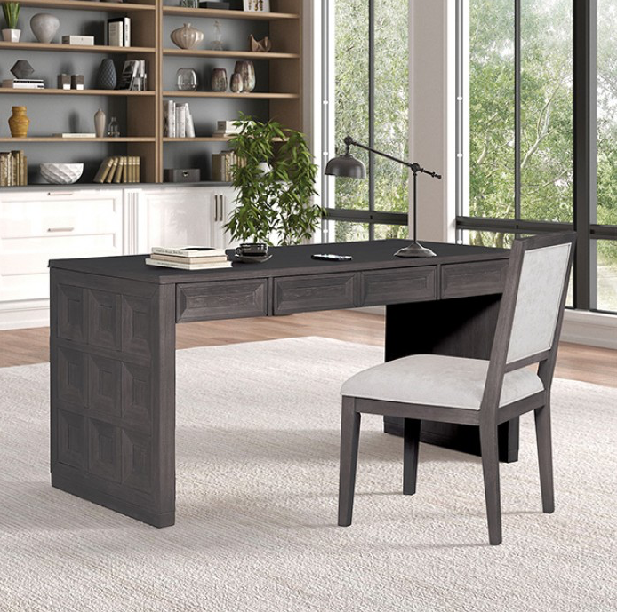 Hatton Cross Modern Writing Desk, Weathered Black