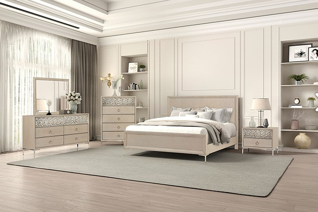 Bashford Modern Queen Bedroom Collection, Natural Oak or Espresso