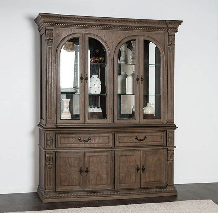 Seven Oaks Rustic Solid Wood Hutch & Buffet