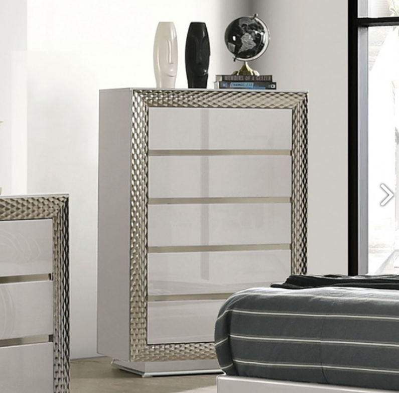 Ventnor Queen Glam Bedroom Collection, Gray