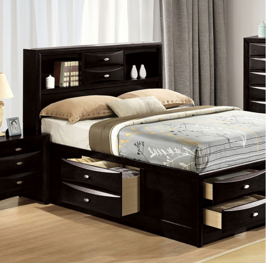 Zosimo Transitional 10-Drawer Queen Storage Bed