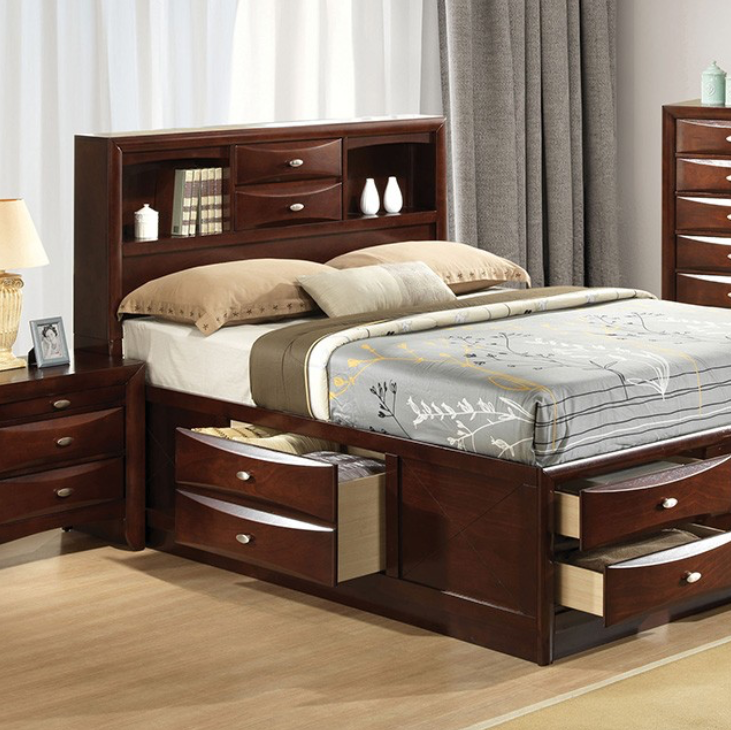 Zosimo Transitional 10-Drawer Queen Storage Bed