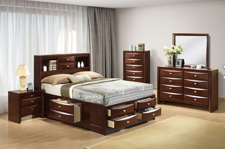 Zosimo Transitional 10-Drawer Queen Storage Bed