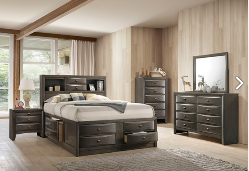 Zosimo Transitional 10-Drawer Queen Storage Bed