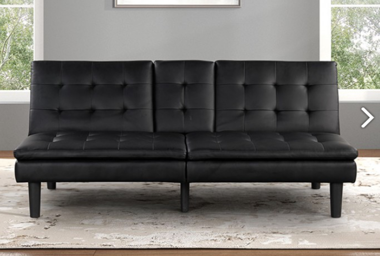 Eidsberg Leatherette Sofa Bed with Drop Down Console & USB