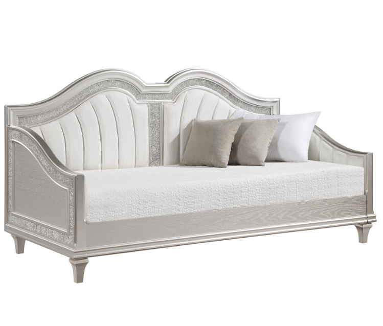 Evangeline Upholstered Twin Daybed Silver Oak