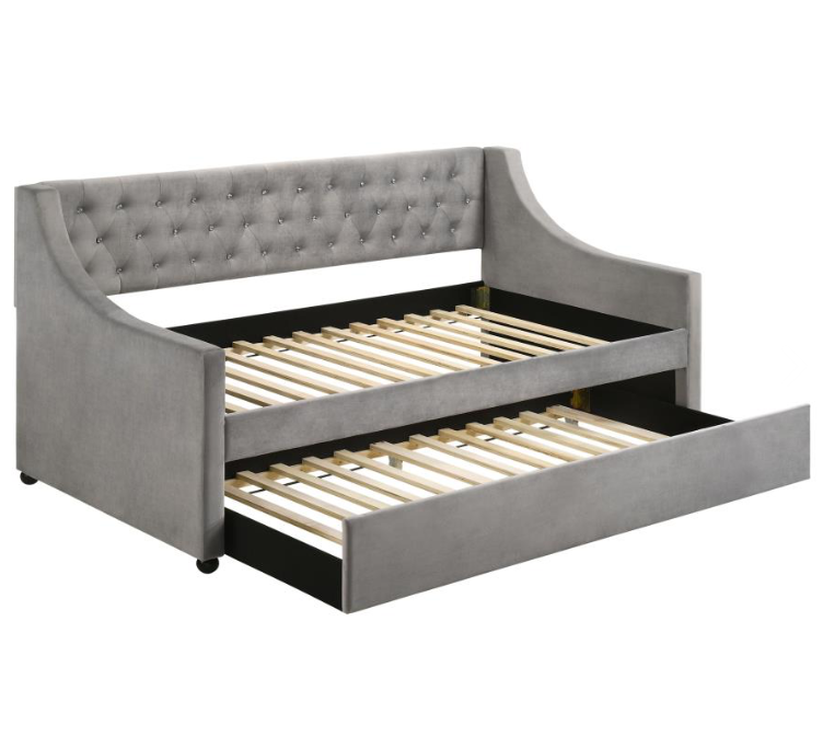 Chatsboro Upholstered Twin Daybed with Trundle Grey