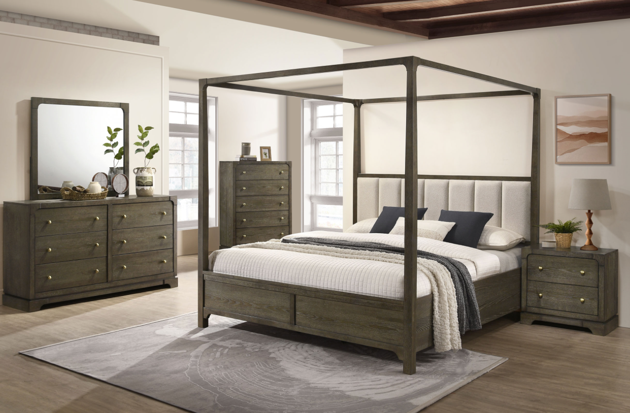 Gran Park Transitional King Bedroom Collection, Dark Cocoa