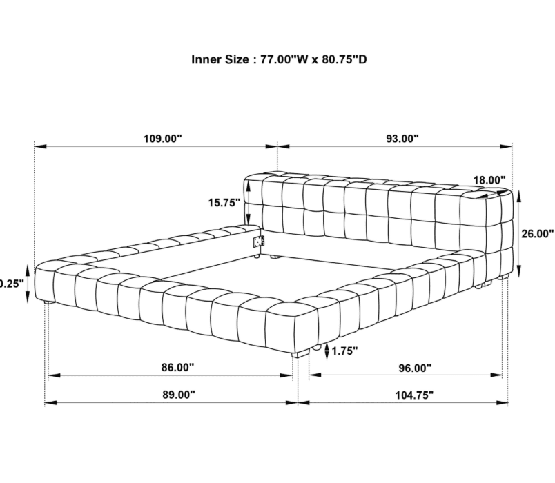 Trinity Upholstered Eastern Queen Platform Bed Green