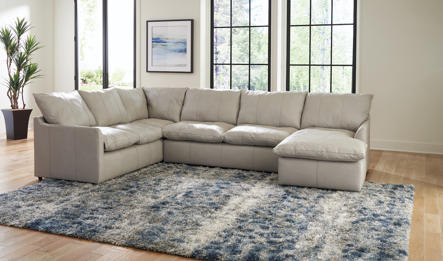 Catnapper 1445 Ciampino Italian Leather Sectional