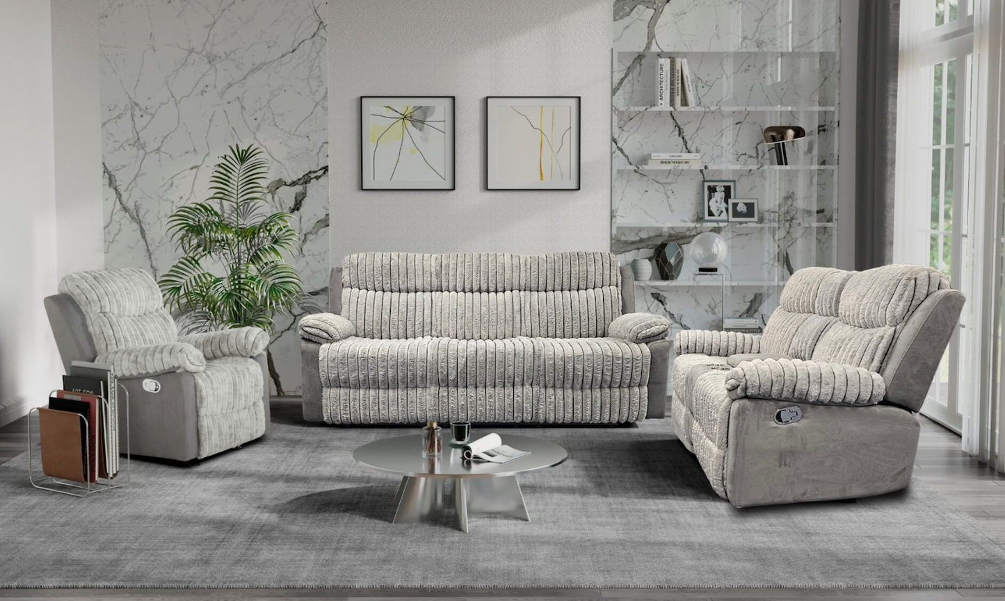 Wandel Ultra Plush Corduroy Motion Sofa Collection, Gray