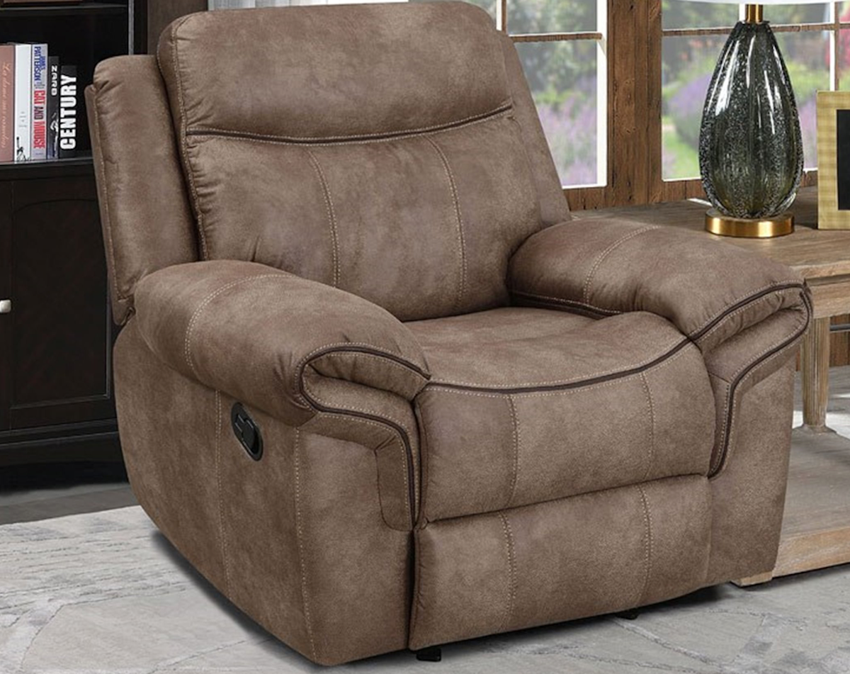 Nashville Faux Suede Manual Motion Sofa Collection, Mocha