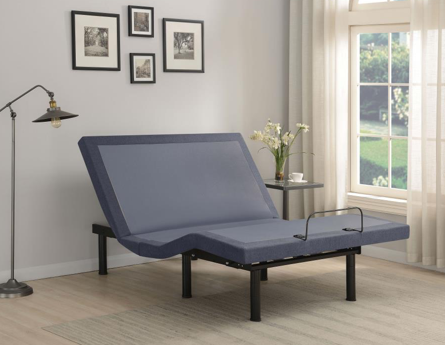 Negan Adjustable Bed Base - Gray & Black