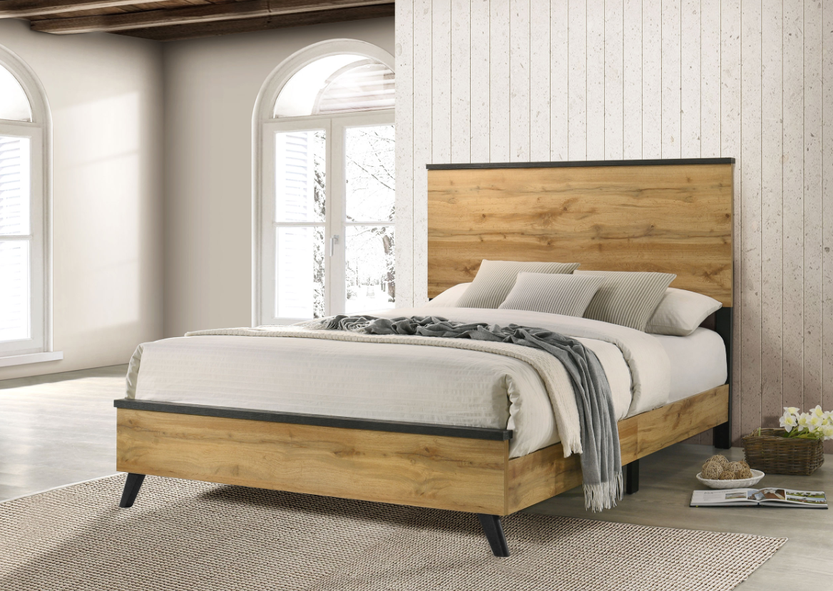 Kaywood 52-inch King Panel Bed Natural Pine