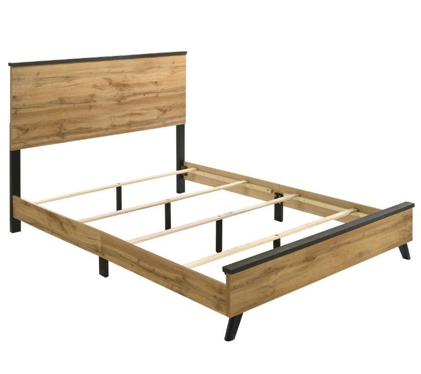 Kaywood 52-inch King Panel Bed Natural Pine