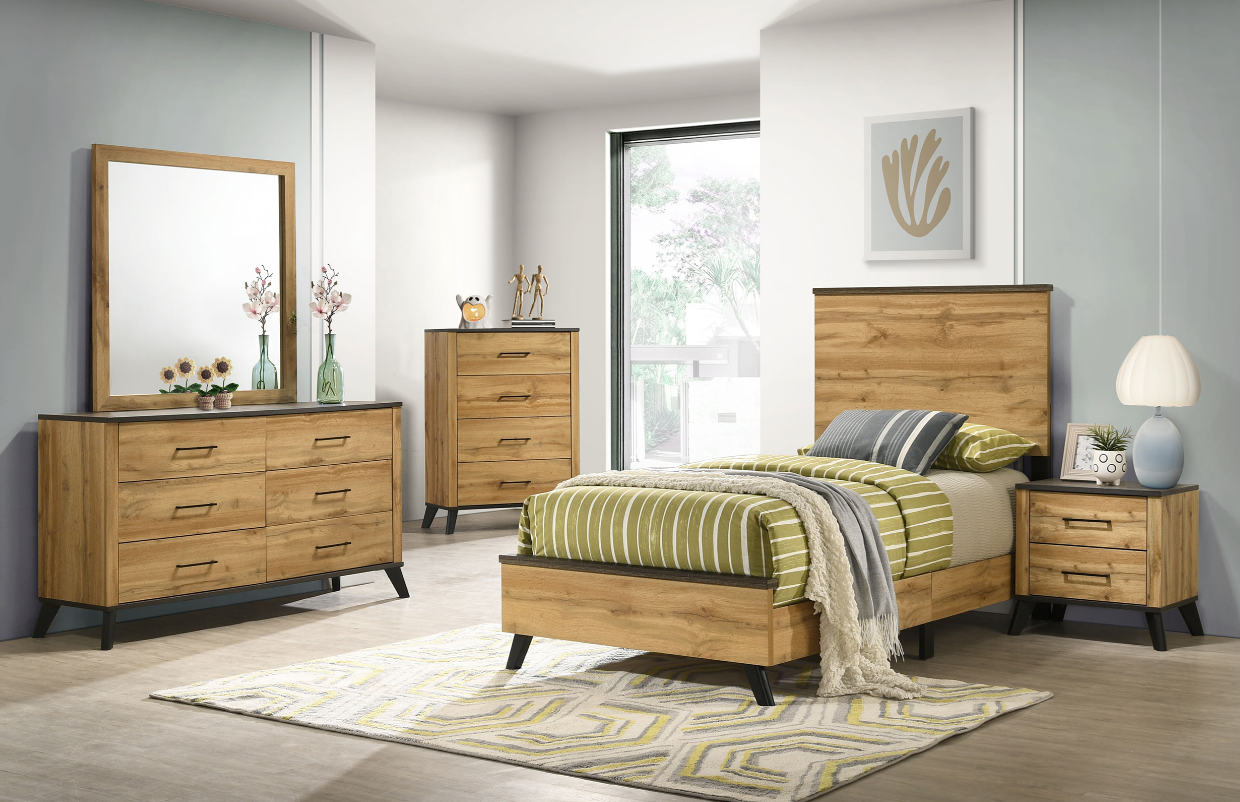 Kaywood 52-inch Twin Panel Bed Natural Pine