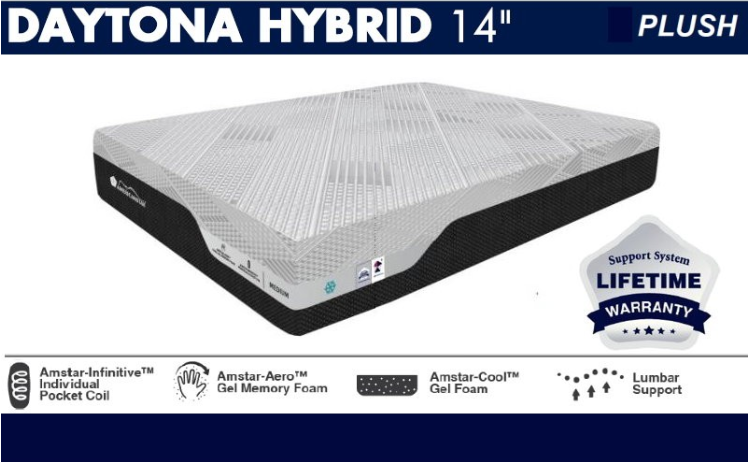 Daytona 14" Plush Hybrid Mattress