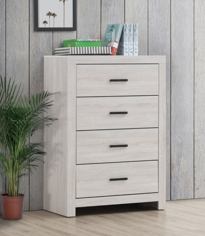 Brantford Coastal White Queen Storage Bedroom Set