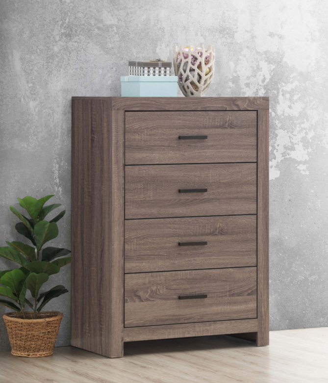 Brantford Barrel Oak Queen Storage Bedroom Set