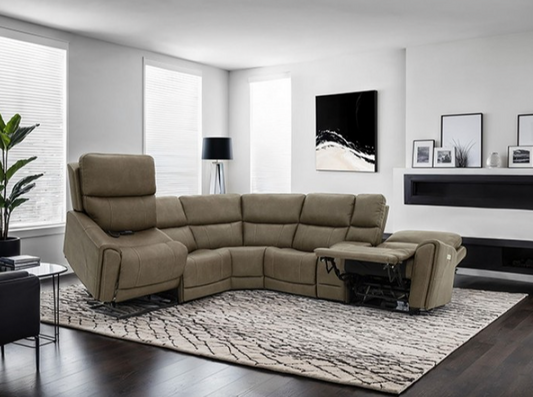 Orpheus Contemporary Power Sectional with Power Lift Chair