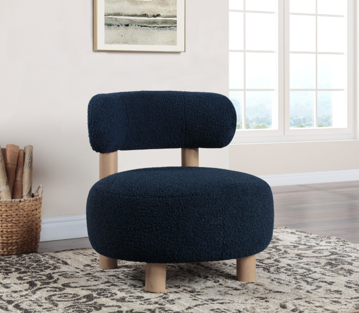 Zonie Boucle Upholstered Barrel Back Accent Chair