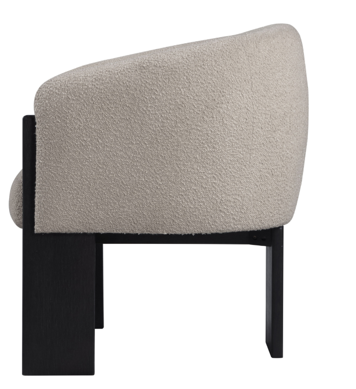 Valdez Boucle Upholstered Barrel Back Accent Chair