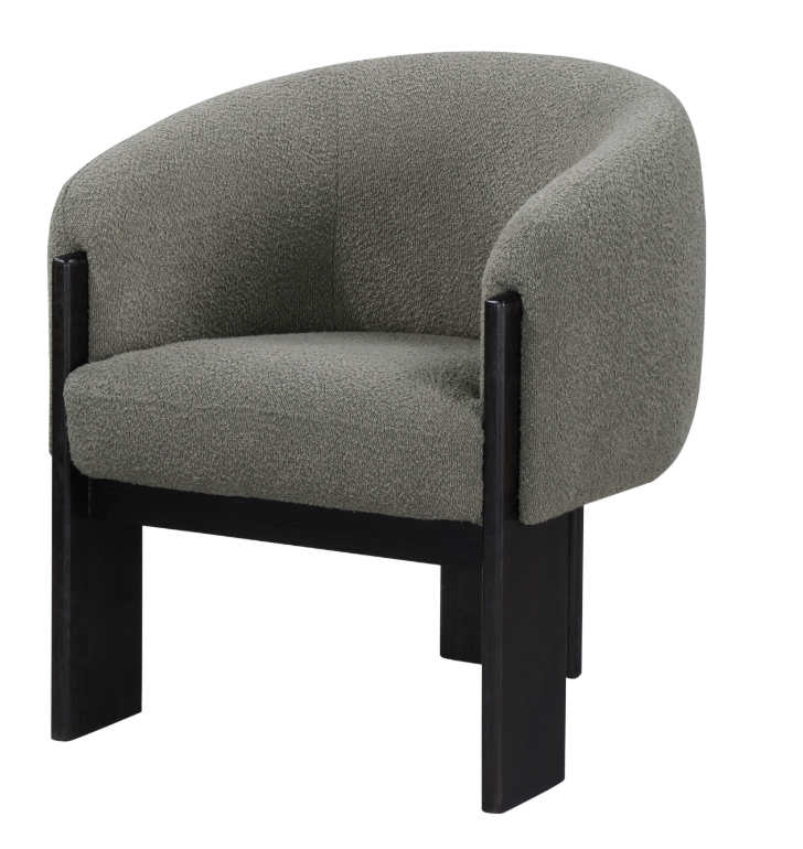 Valdez Boucle Upholstered Barrel Back Accent Chair