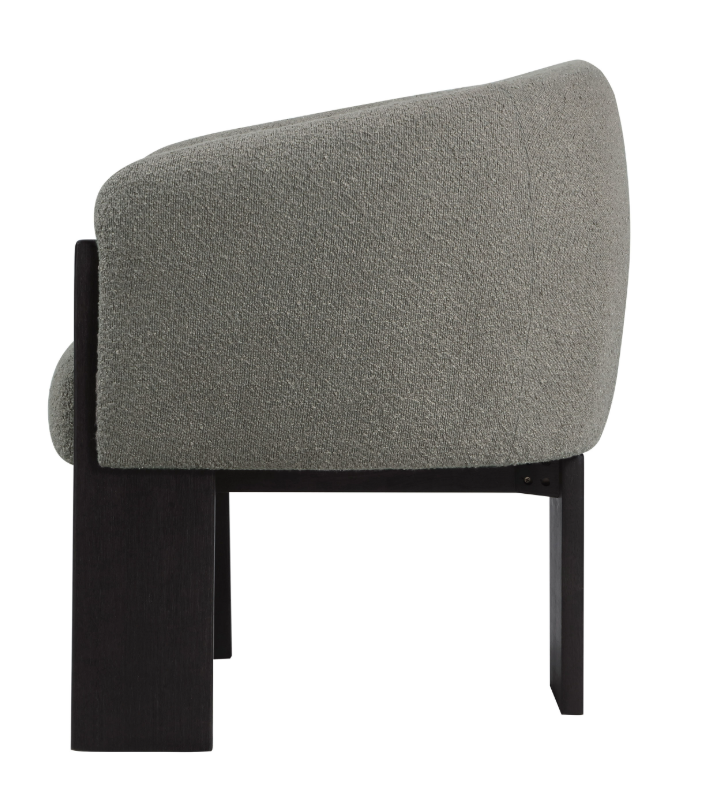 Valdez Boucle Upholstered Barrel Back Accent Chair