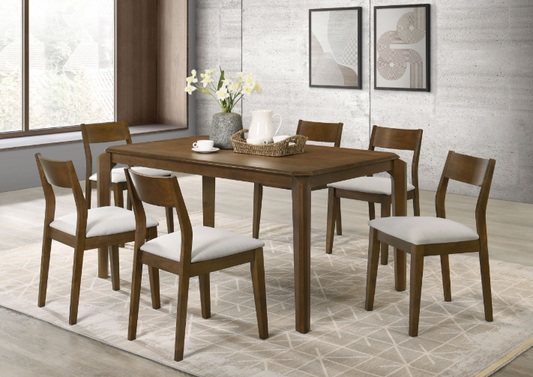 Almonte 7-piece 59-inch Rectangular Dining Set Dark Brown