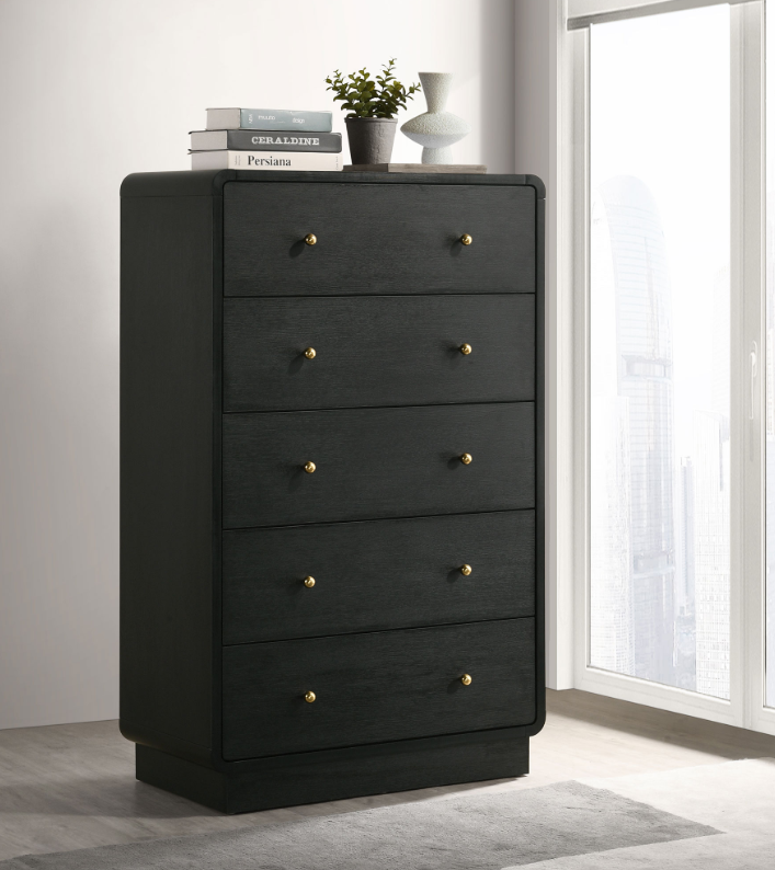 Cavelle 5-Drawer Chest, Black