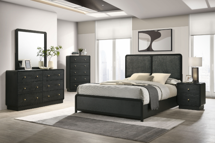 Cavelle 51" Mid-Century Modern Upholstered Bed