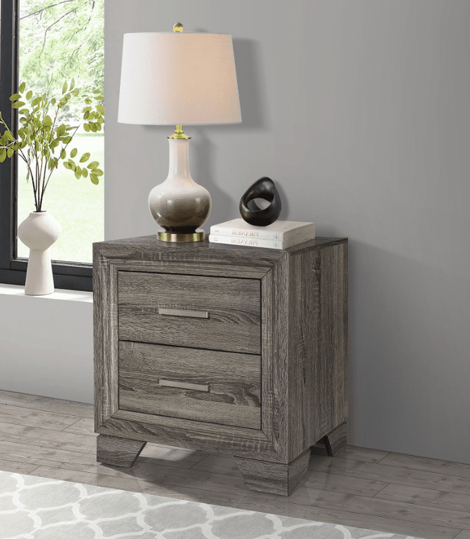 Wright 2-drawer Nightstand Brown Oak