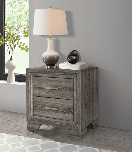 Wright 2-drawer Nightstand Brown Oak