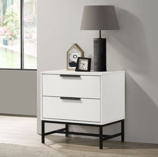 Sonora 2-Drawer Nightstand, White