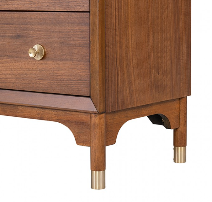 Hepburne Mid-Century Modern Dresser, Walnut