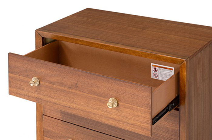 Hepburne Mid-Century Modern Chest, Walnut