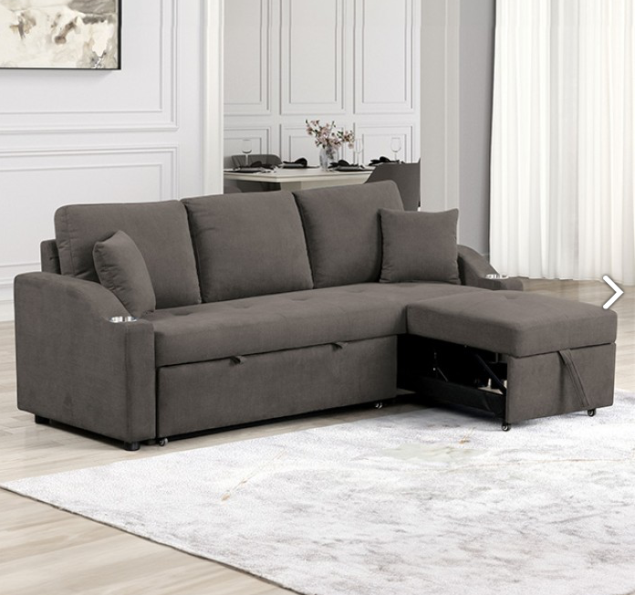 Royden Multi-Function Convertible Sleeper Sofa – Available in Gray & Blue