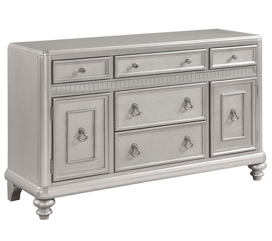 Danette 5-Drawer Dining Server Metallic Platinum