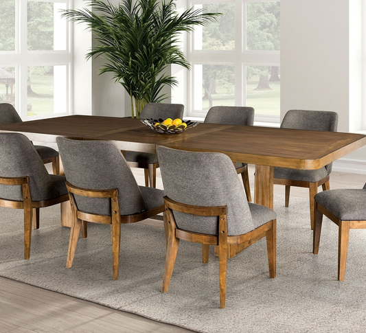 Mandal Transitional 7PC Dining Set in Chestnut