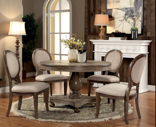 Kathryn 5-Piece Dining Set in Dark Oak