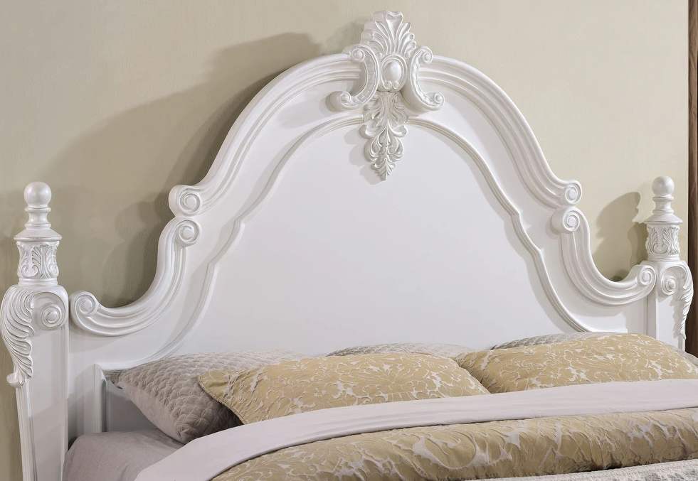 Francione Traditional King Poster Bed - White