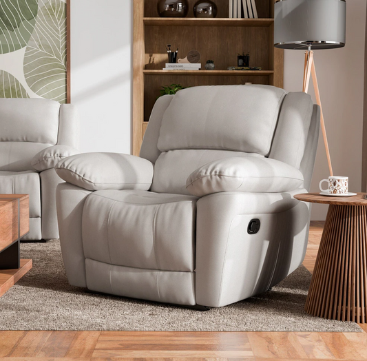 Glarus Transitional Leather Recliner - 3 Colors