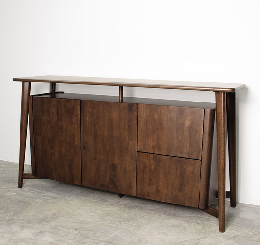 Madeira Collection 2-Door Solid Wood Dining Sideboard, Rich Walnut