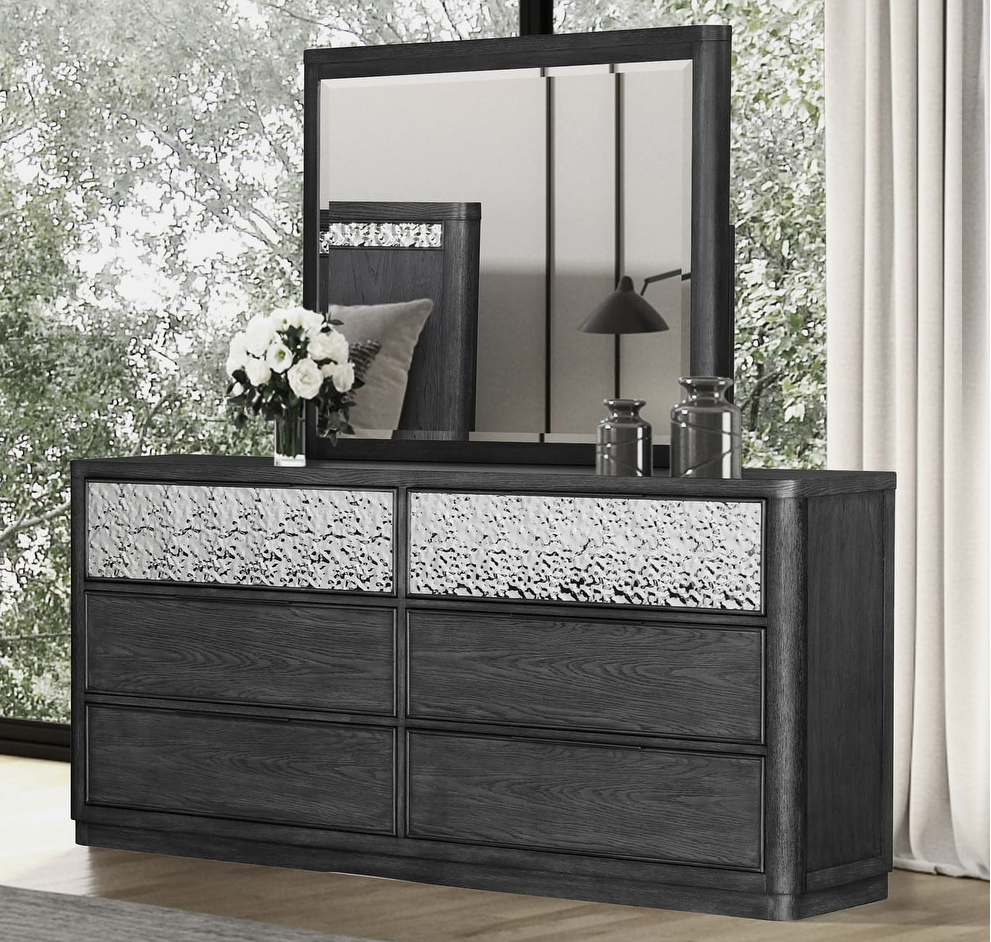 Sterling West Collection 6-Drawer Dresser, Ash Gray