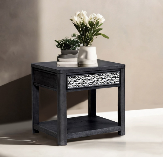 Sterling West End Table with Lower Shelf, Ash Gray